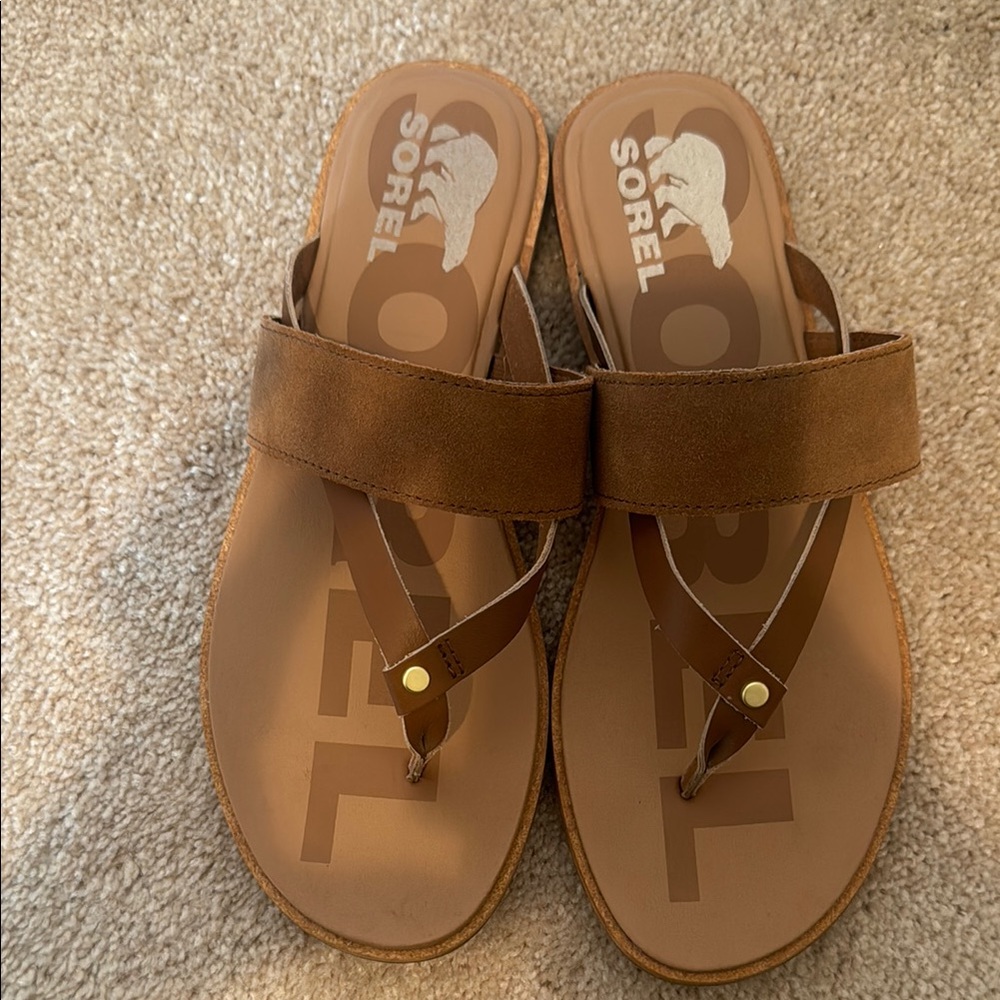 Sorel Brown Sandals size 8